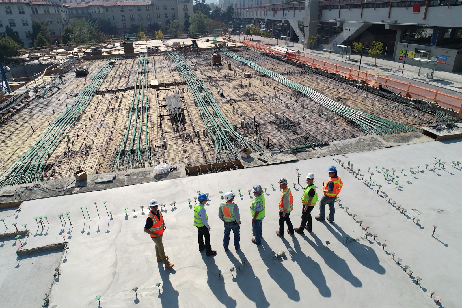 Site professional reviewing plans